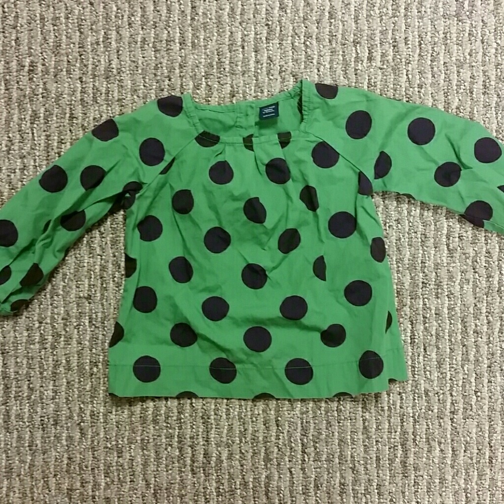 Cutie cotton GAP kids top, green and dark purple